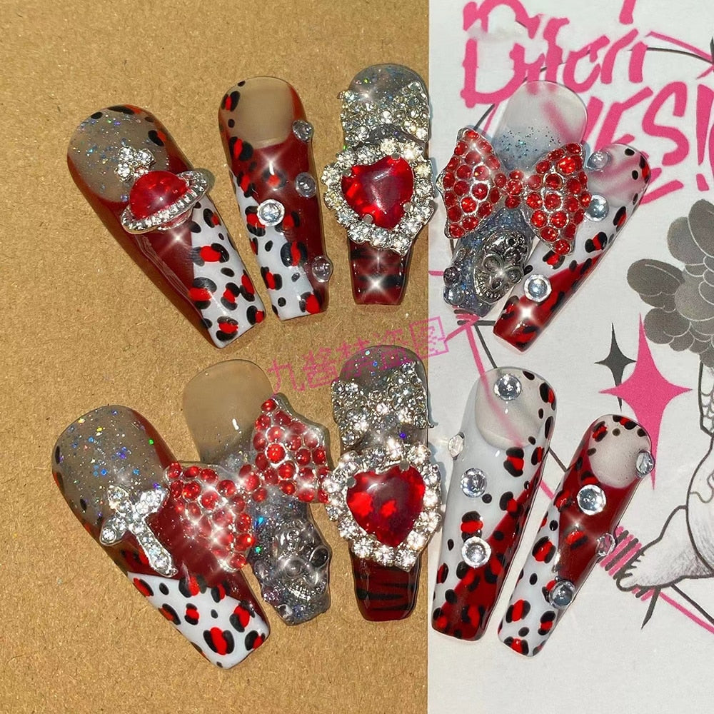 Été plage voyage vacances Hello Kitty conque ongles fille bleu jeunesse travail manuel personnalisable faux ongles fille soeur cadeau