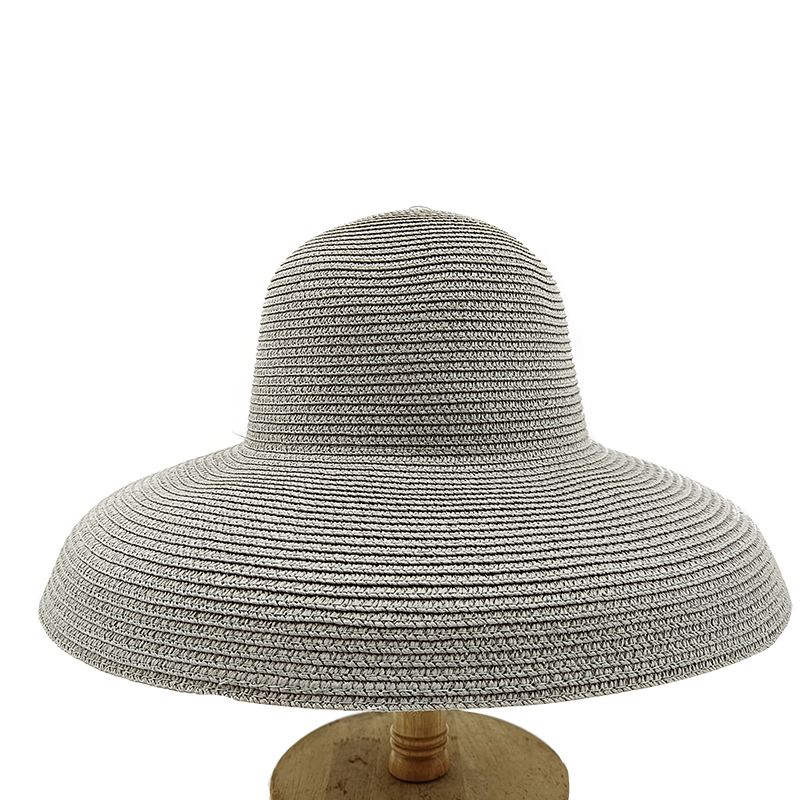 Summer hat new female sun hat folding beach hat big brim travel sunscreen Hepburn wind sun hat travel 18 55-58CM