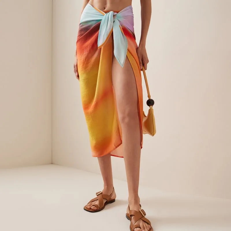 New One Shoulder Floral Ruffled Bikini Set Women 3D Flower High Waist Two Piece Swimsuit Beach Skirt Bathing Suit Swimwear