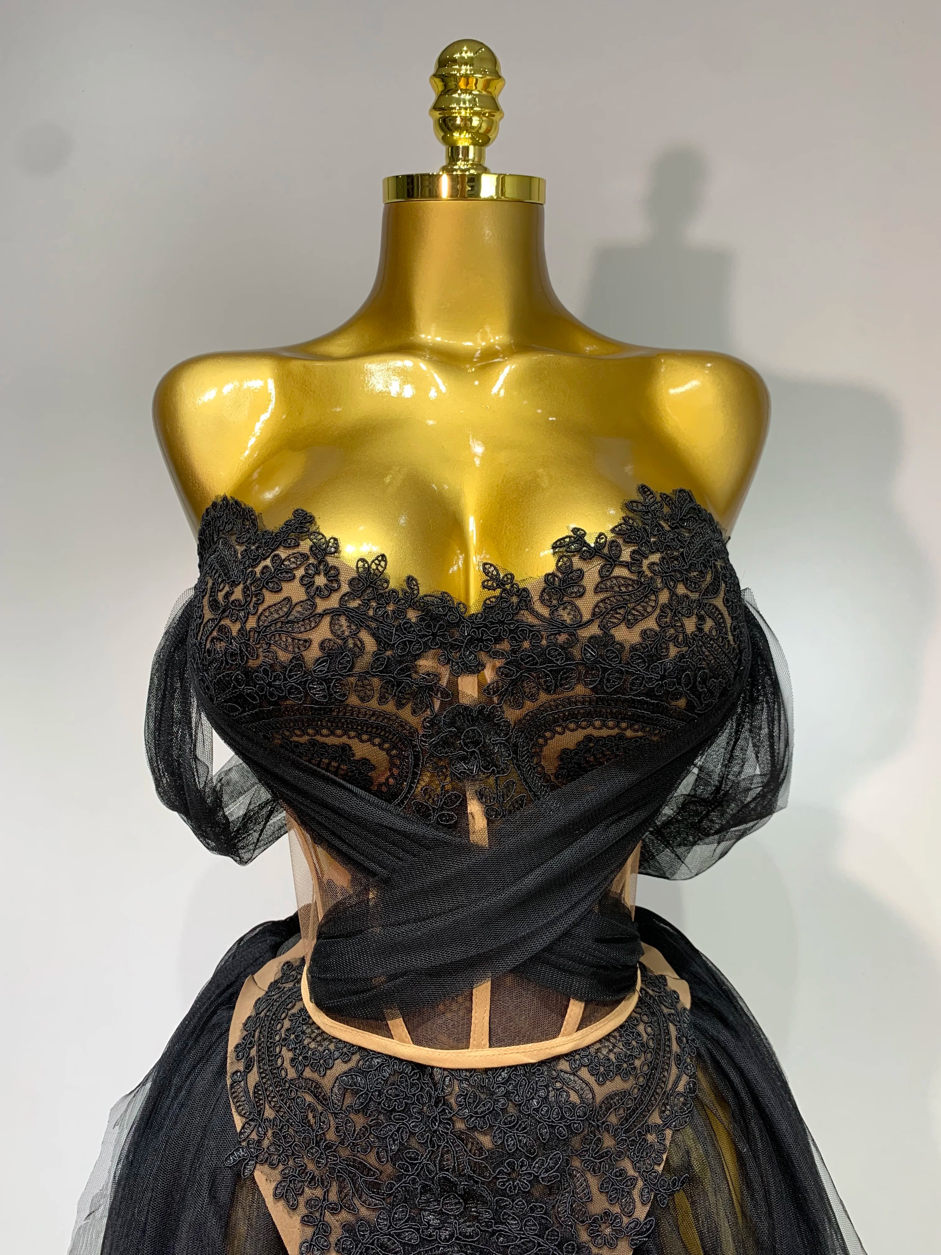 2025 New Arrived Sexy Cute Mesh Tops Skirt 2 PCS Set Women Celebrate Party Birthday Nightclub Performance Stage Show Outfit