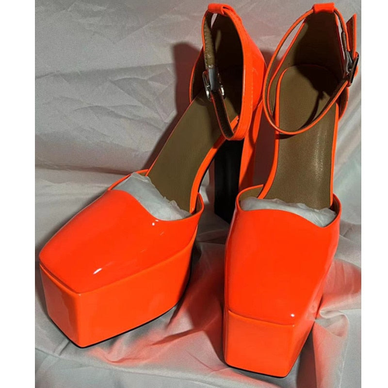 Spring and Summer New Women's High Heels Patent Leather Wedding Shoes Luxury Sexy Paris Fashion Banquet