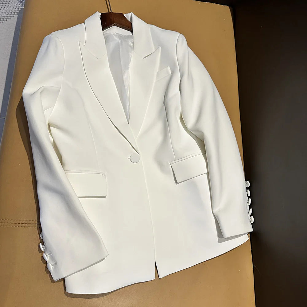 Clearance Sale Price Blazer S-XXXL Red White Black Purple Fashion Women's Blazer Outfit white jacket