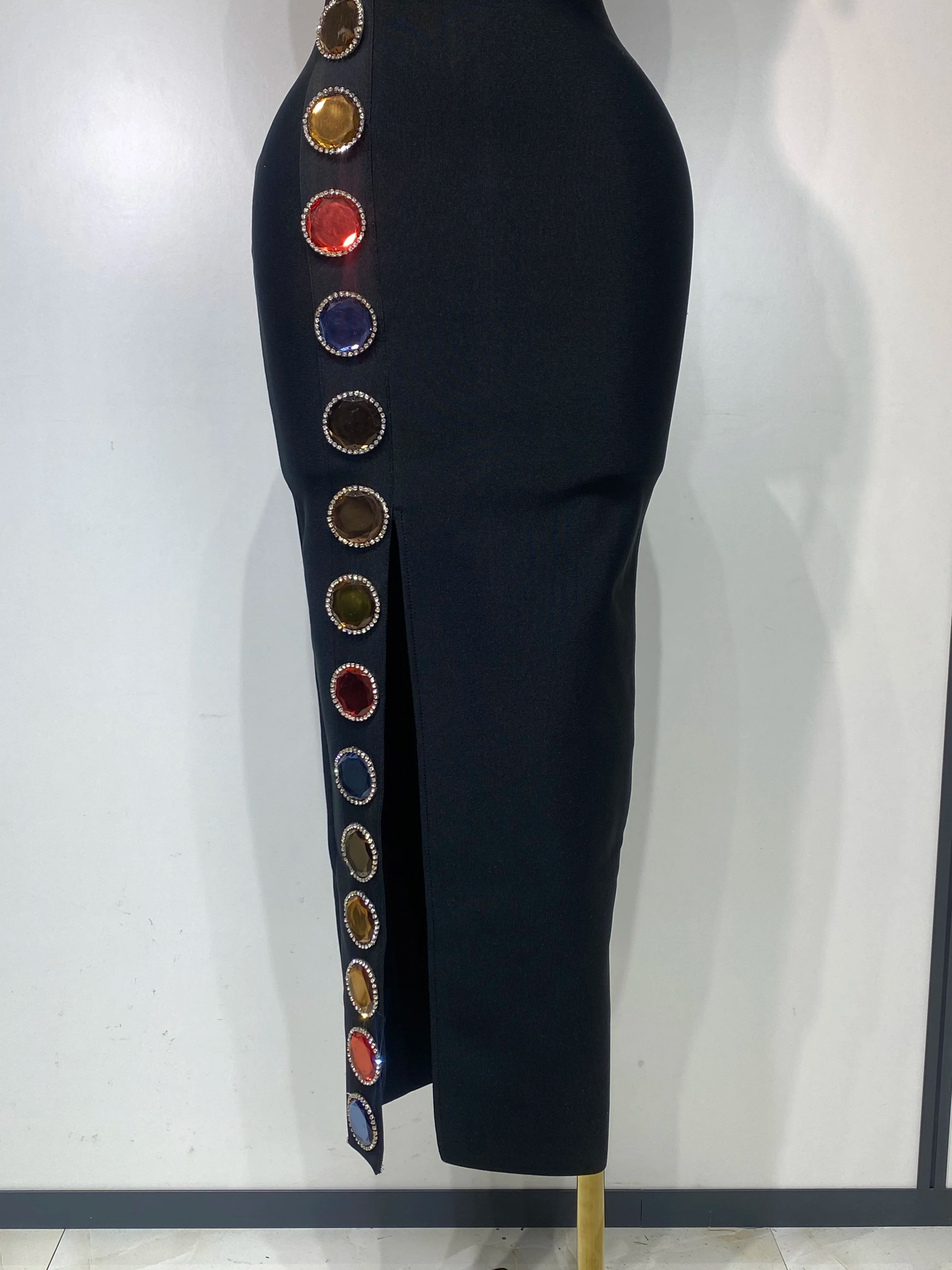 Women Elegant Bandage Bodycon Dress Halter Rhinestons Elastic Dress Luxury Birthday Celebrity Evening Club Party Wedding Dress