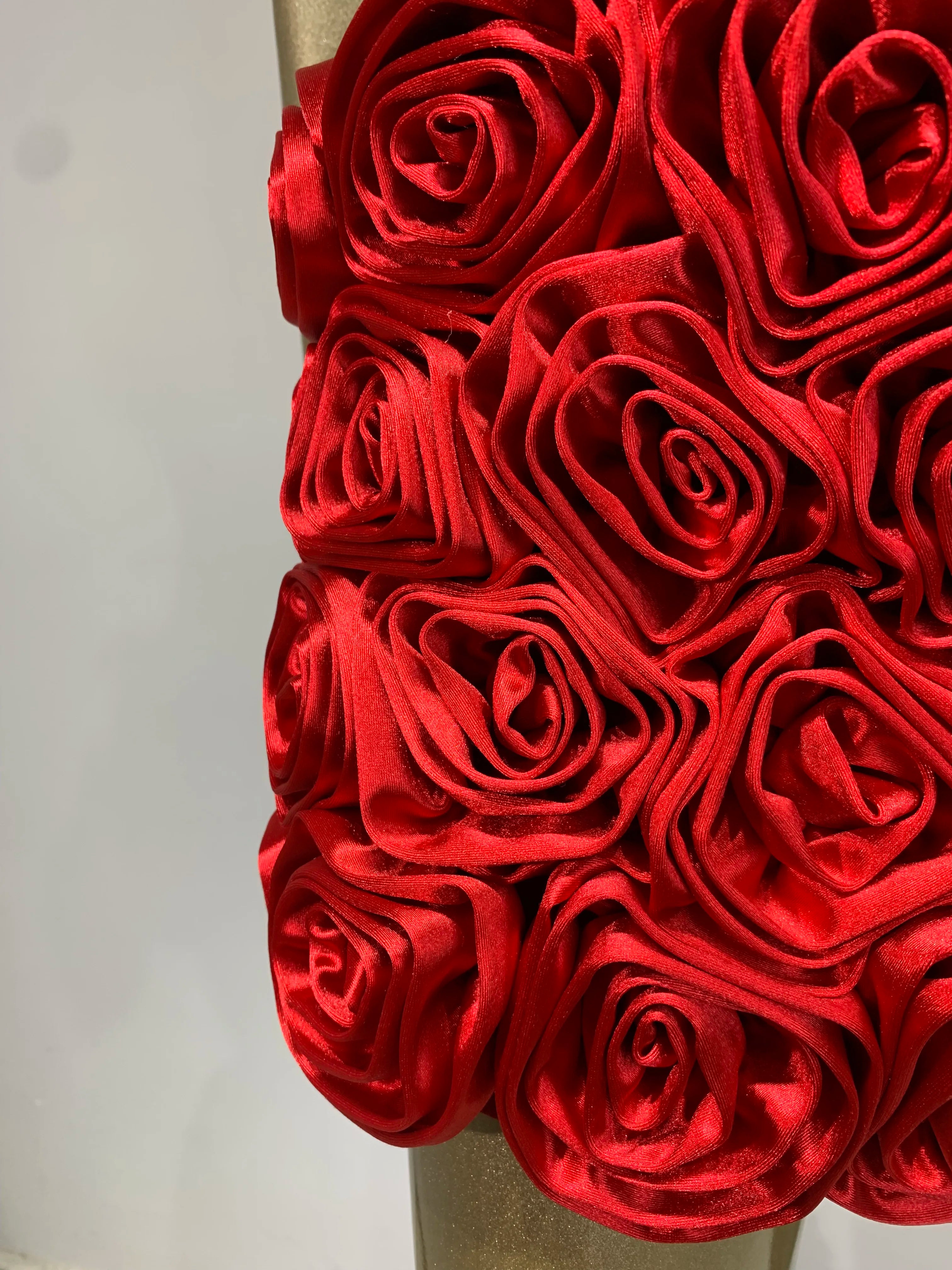 Women Sexy Strapless Zipper Patchwork Red Flower Mini Two Pieces Skirt Bandage Set 2025 Celebrity Designer Fashion Women's Set