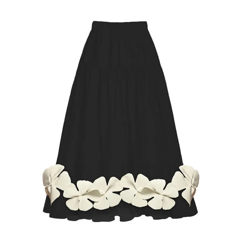 2023 Sexy Fashion One Piece Swimsuit Solid 3D Flower Summer Women Swimwear Beachwear Summer Luxury Monokini Bathing Suit skirt 2