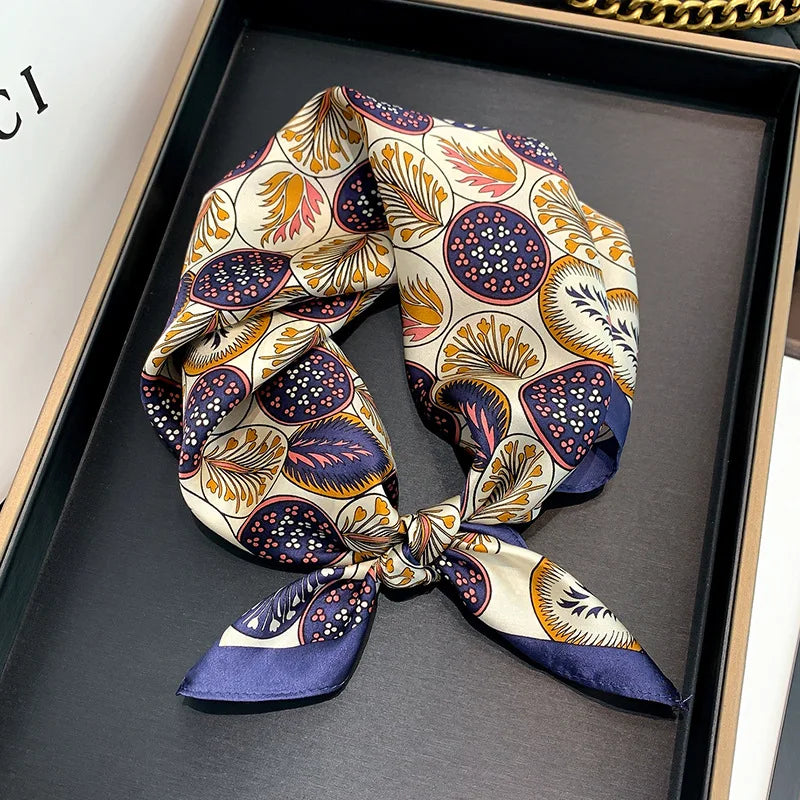 53cm Pure Silk Scarf Women Square Scarves Foulard Hairbands Lady Luxury Designer Female Bandana Neck Kerchief Ties Bandana Hijab 53cm Silk Scarf 26 53X53CM