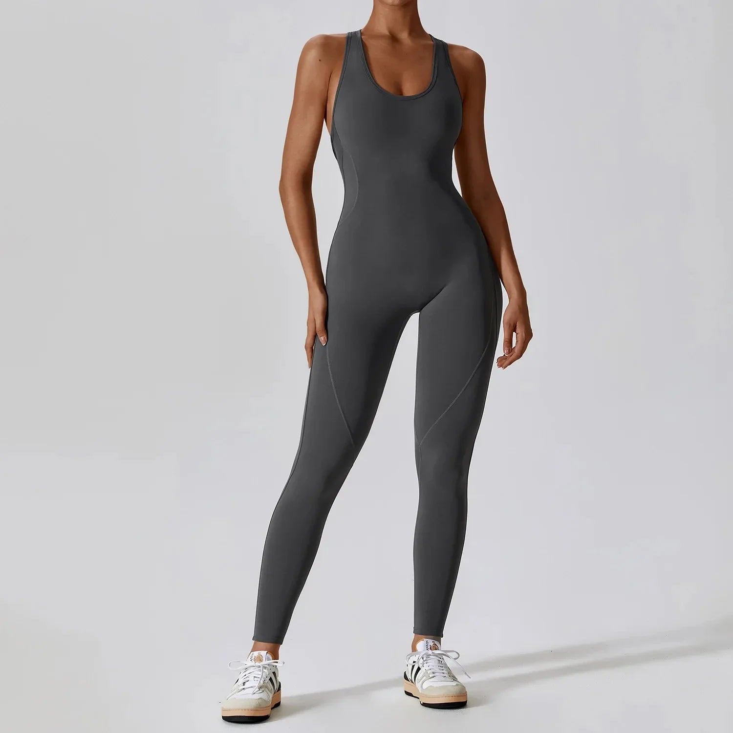 Gym Tracksuit Bodysuits for women Sexy Workout Set Fitness Bodysuit Siamese Sportswear Women Jumpsuit Soft One-piece Yoga Suits Volcanic ash