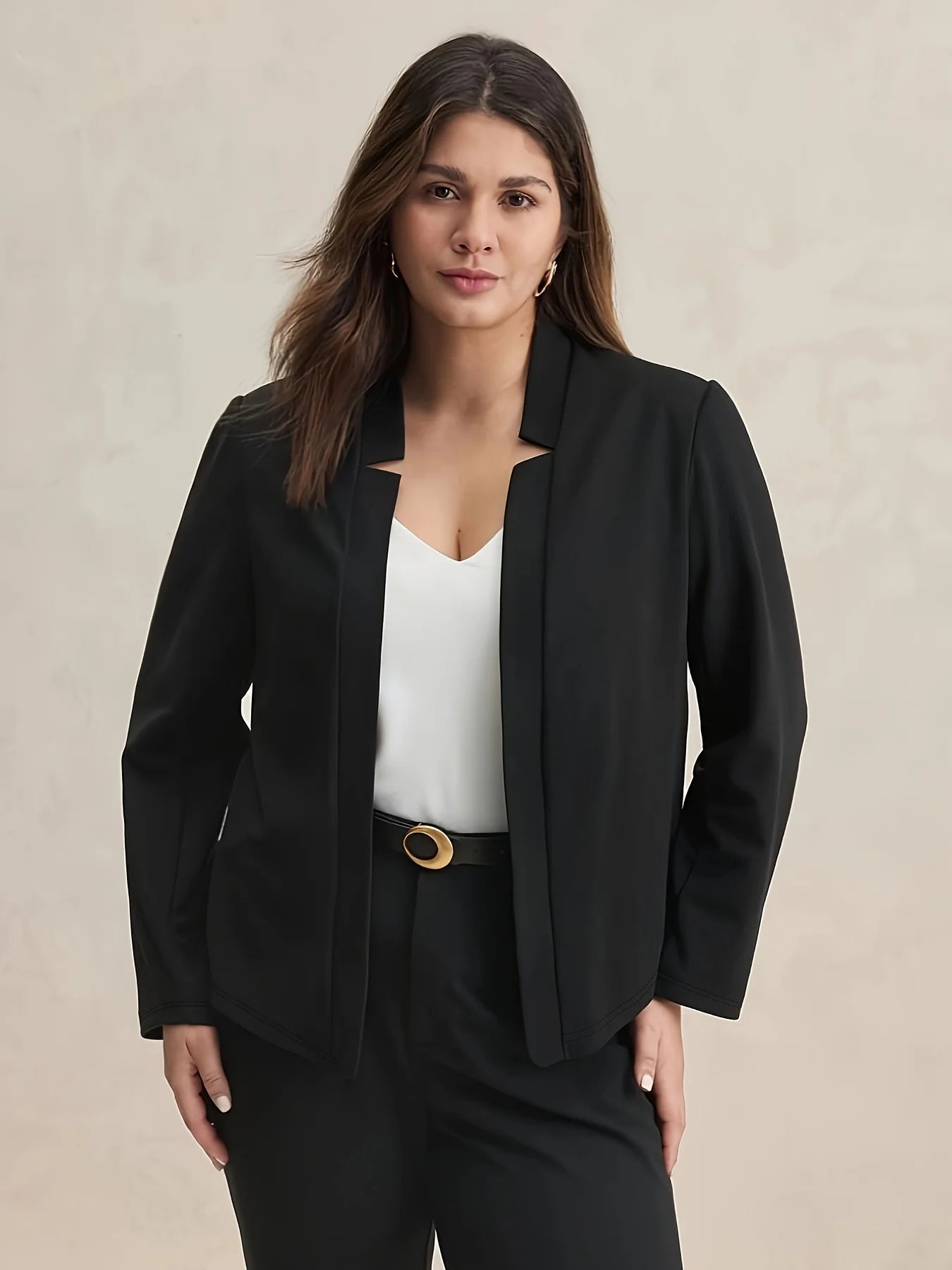 Plus Size Autumn Elegant Suit Jacket Set Office Lady Casual Women's Blazers Coat Pants 2 Piece Female Professional Suit
