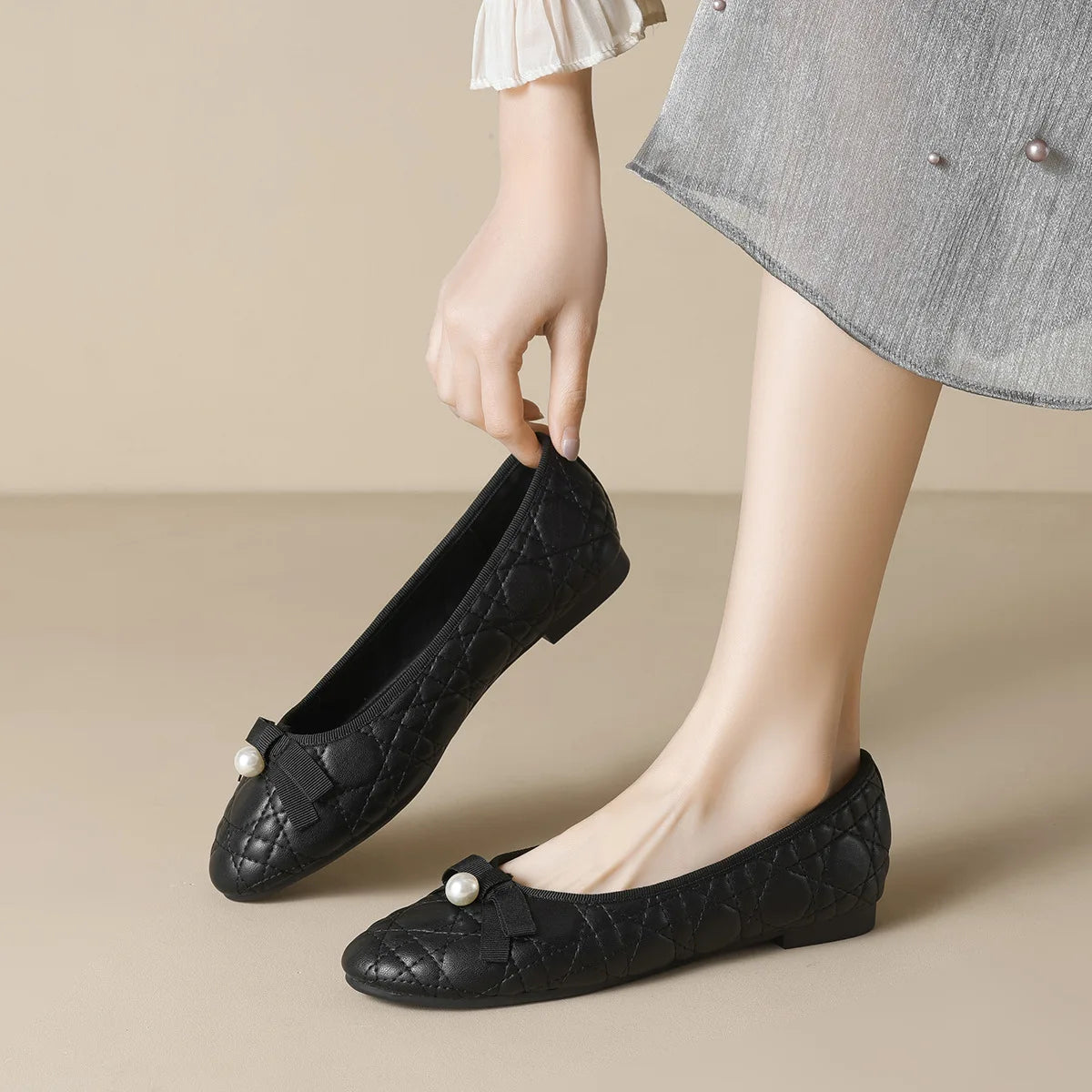 New spring women's outdoor shoes Round toe design Black Mary Jane shoes Ladies casual flat shoes Work shoes Boat shoes 41-43