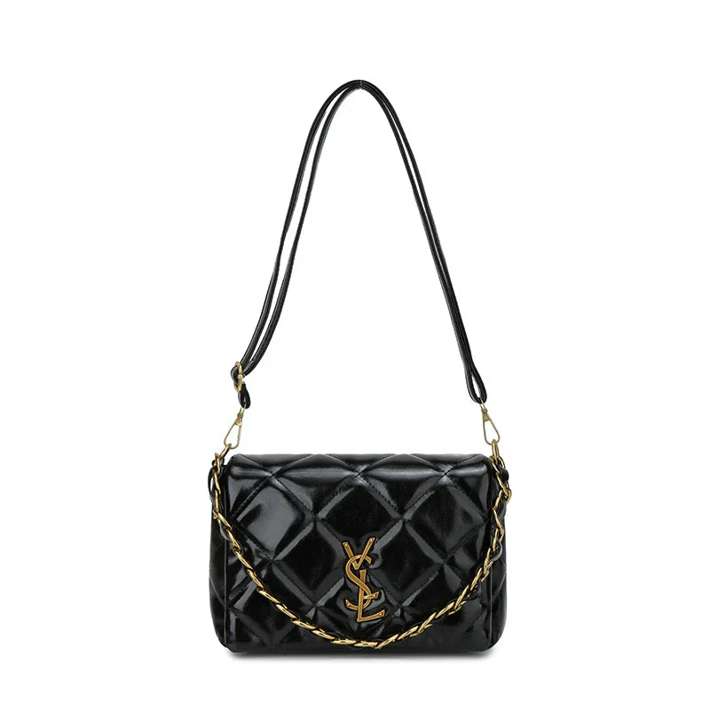 Diamond Grid Handbags Large Capacity Luxury Designer Clutch Bags for Women Chain Crossbody One Shoulder Bag Hand Bag Ladies Black
