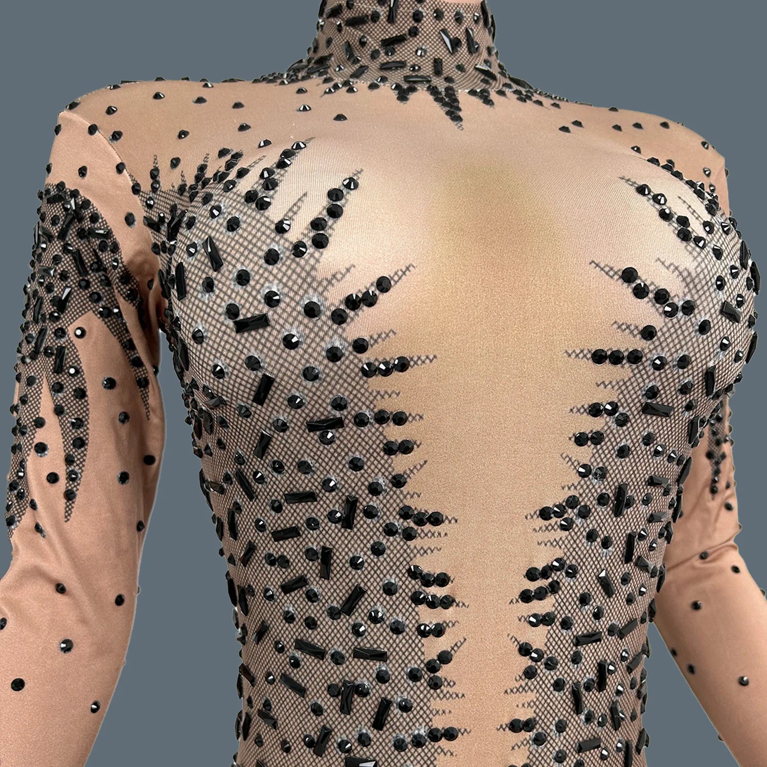 Spandex Elastic Tight Fitting Jumpsuit Nightclub Bar Party Stage Drag Queen Performer Wear Festival Celebrate Sexy Outfit Heici