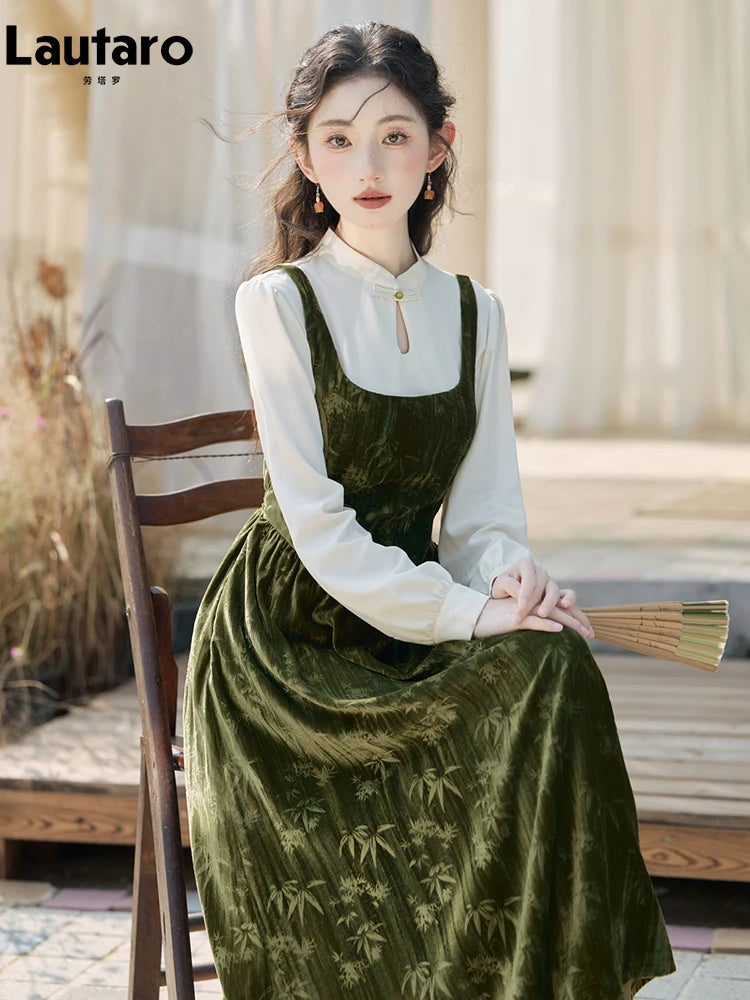 Lautaro Summer Long Colorful Soft Velvet Dresses Woman HIgh Waist Elegant Luxury Designer Clothes Spaghetti Strap Dress 2025