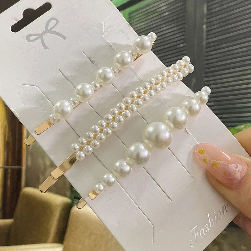 Simulated Pearl Hair Clips For Women Korean Women Hairpins Girl Geometric Hair Barrettes Fashion Hairgrip Hair Accessories Set 13