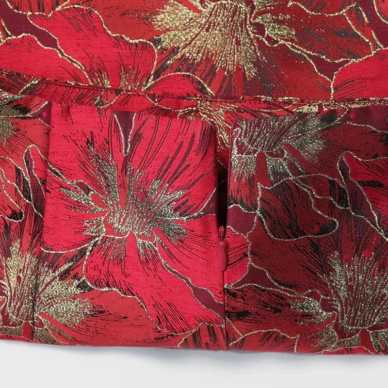 Skirts Womens Spring Summer Jacquard Skirt New Heavy Industry Light Luxury Peony Embroidered Short Skirt A-line Jupe Femme