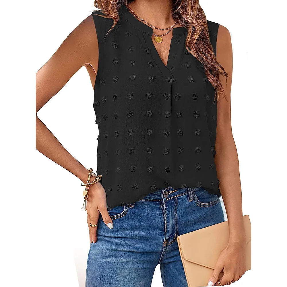 Womens Tops Summer Tank Top for Women Sleeveless Shirts 2023 Spring Corset V Neck Dressy Casual Tshirts black