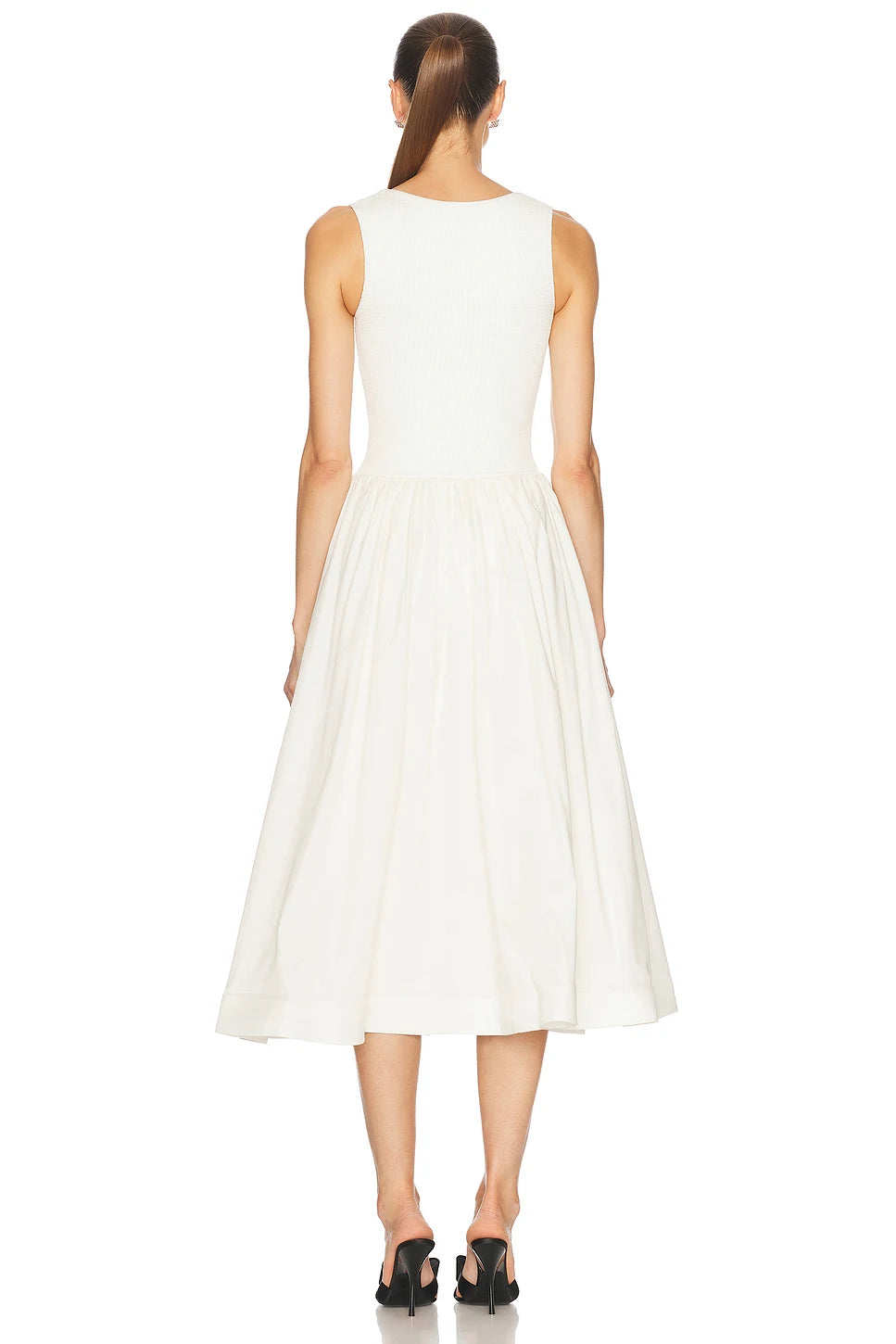 White Color Women Sleeveless Sexy O-Neck Straight Long Dress Elegant Evening Party Celebrity High Street Wear