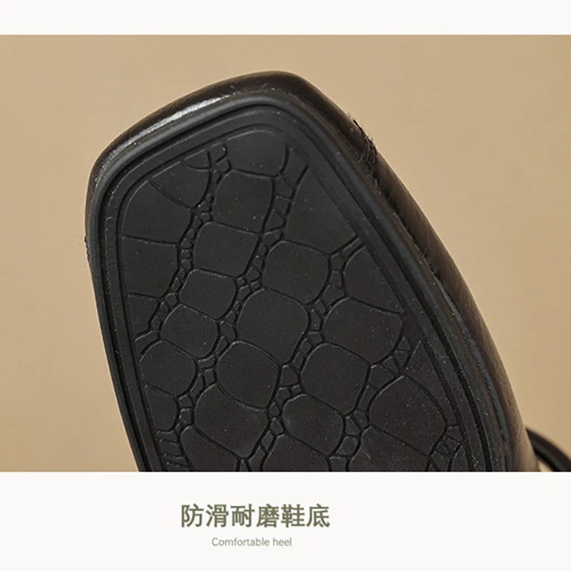 2024 Spring and Autumn Women's Fashion Shoes Korean Style Party and Work High Heels Ladies Mary Jane Casual Shoes 41-43