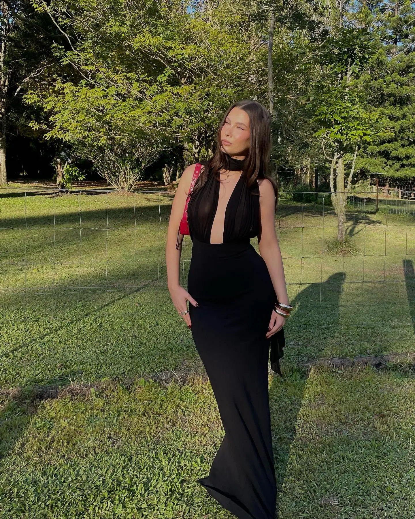 Long Ribbon Sexy V-Neck Sleeveless Halter Black Mini Ankle length Woman Birthday Party Dress Celebrity Evening Party Outfit