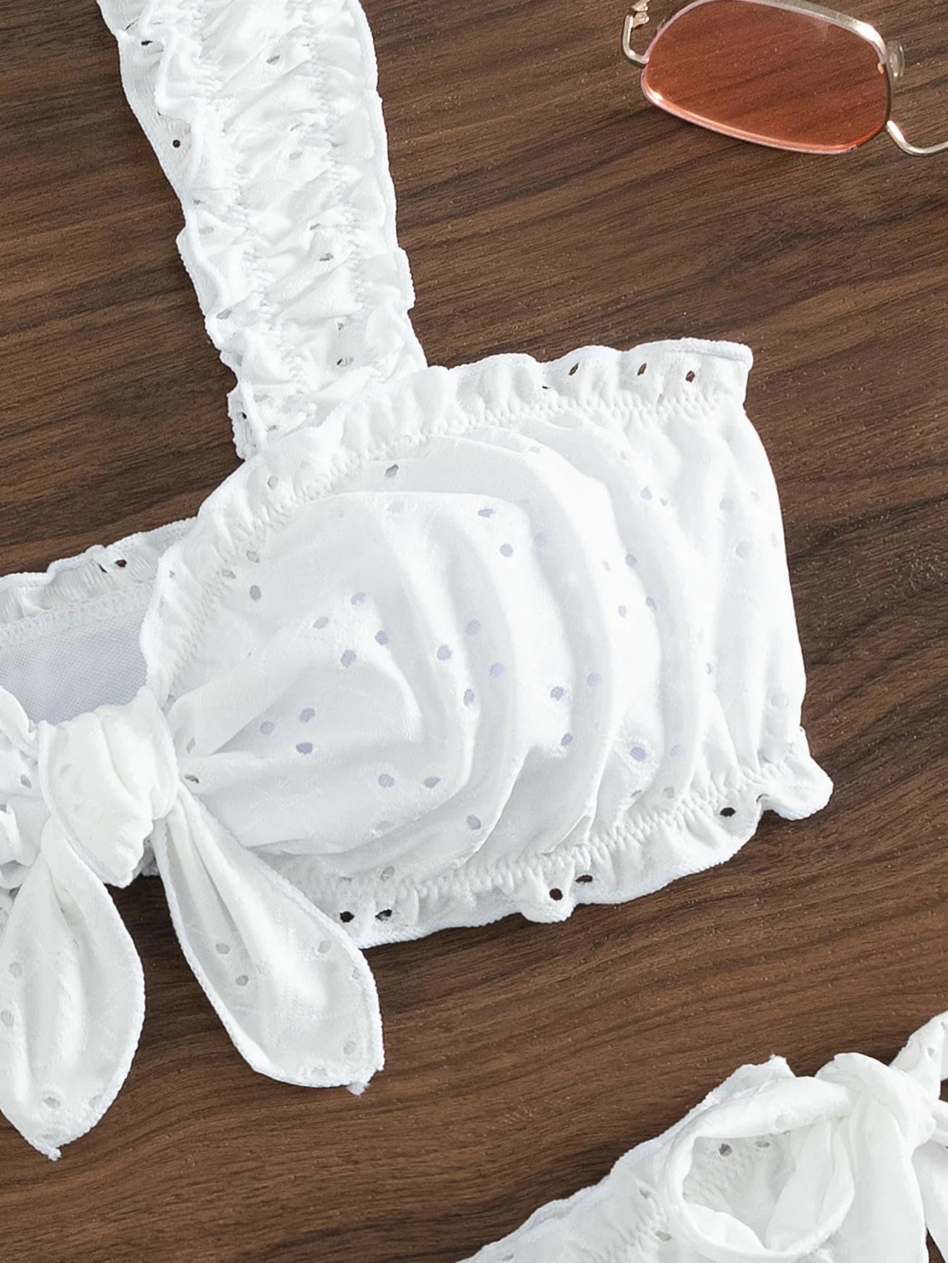 Schiffy Knot Front Tie Side Bikinis White Swimsuit Women Swimwear Female Sexy Bathers Bathing Swimming Swim Suit Beachwear