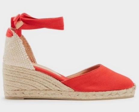 Women Espadrille Ankle Strap Sandals Comfortable Slippers Ladies Womens Casual Shoes Breathable Flax Hemp Canvas Pumps red