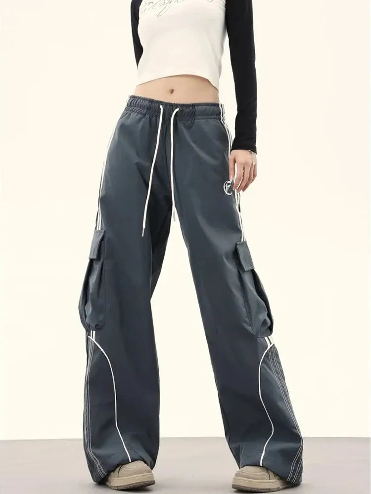 Unisex Workwear Cargo Pants Y2K Harajuku Streetwear Loose Dance Trouser Hip Hop Punk Vintage Pants for Women Spring Autumn New