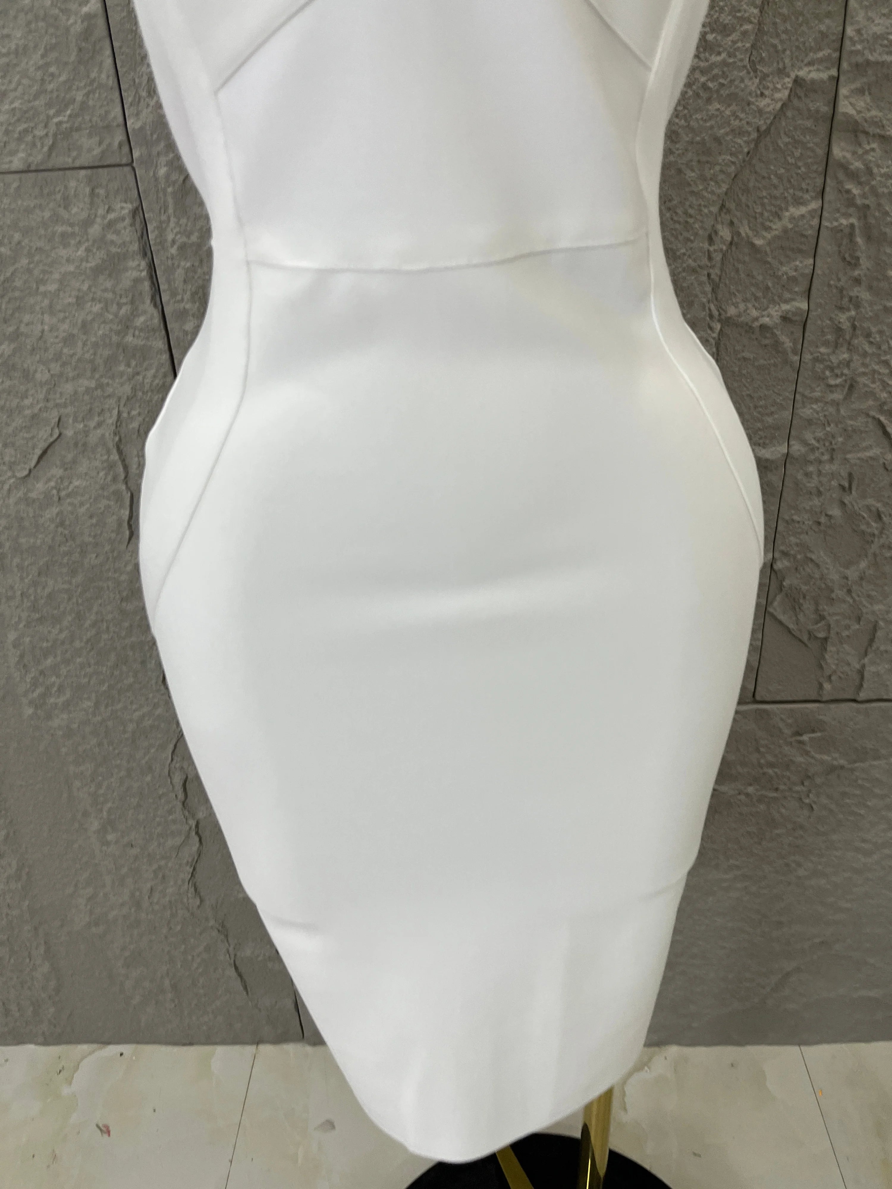 Elegant Sweetheart Neck Bandage Dress Crisscross Bust Slim Fit Midi Evening Banquet Formal Dinner Wedding Guest Cocktail Outfit