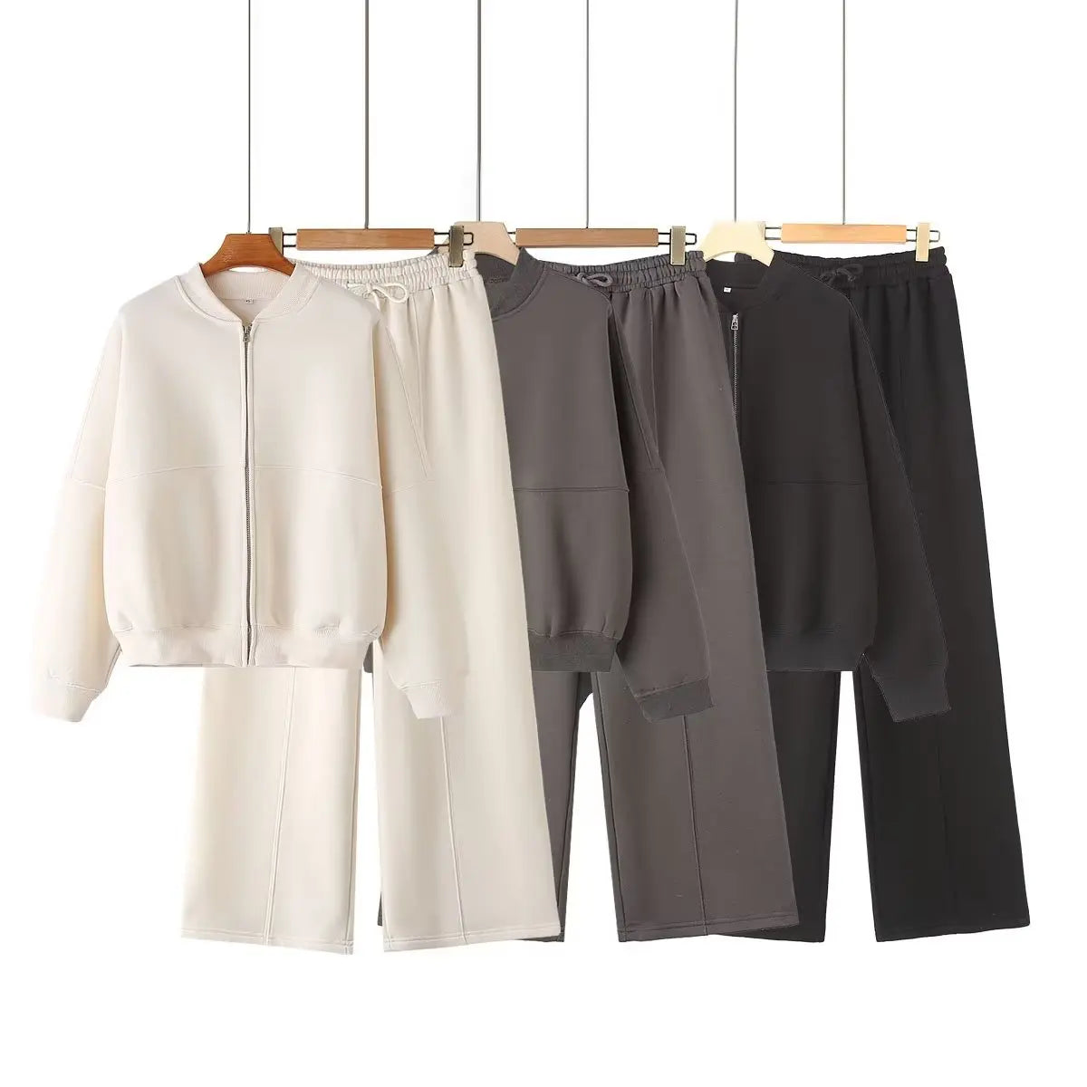 Women Fashion Zipper decoration flying Jacket style Casual Sweatshirts Vintage Long Sleeve Female Pullovers Chic Tops