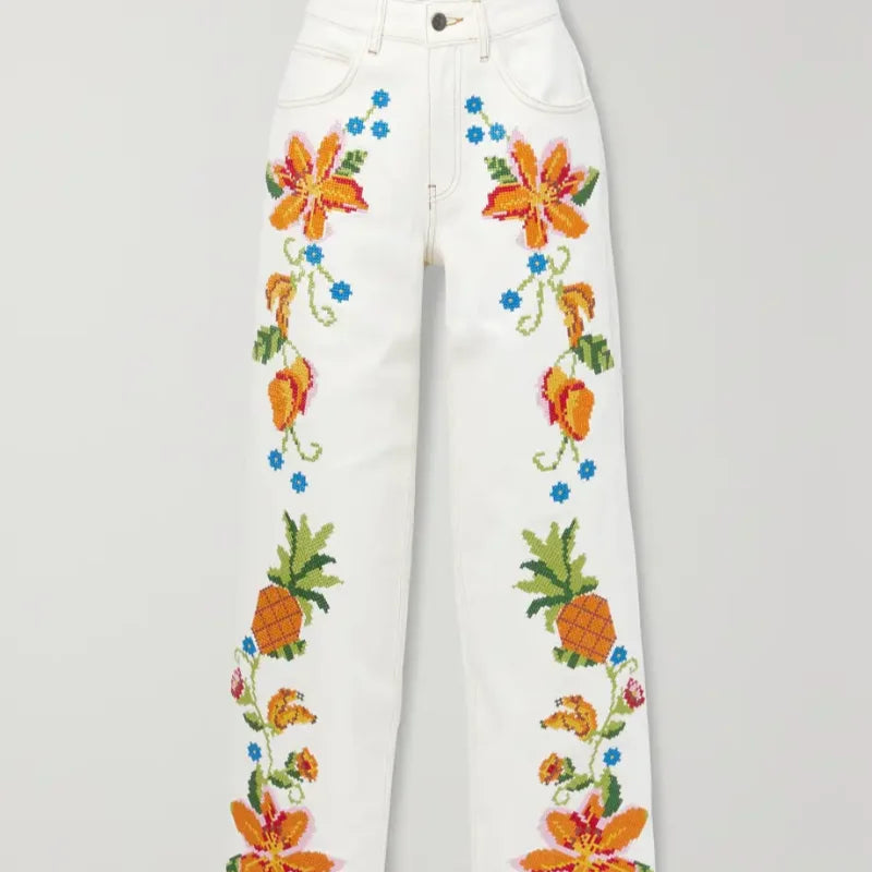 Beach Print Tank Top Pants Sets Women Fashion Halter Backless Sleeveless Vest Wide Leg Zipper Pants 2 Pieces Set Female 2024 pant