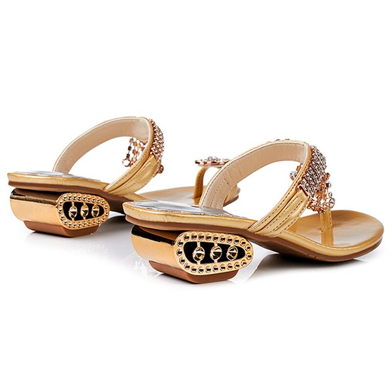 Slippers Rubber - Rhinestone Shower Summer House with Feet Toes Silver Woman - Gold Sandals Beach Elegant
