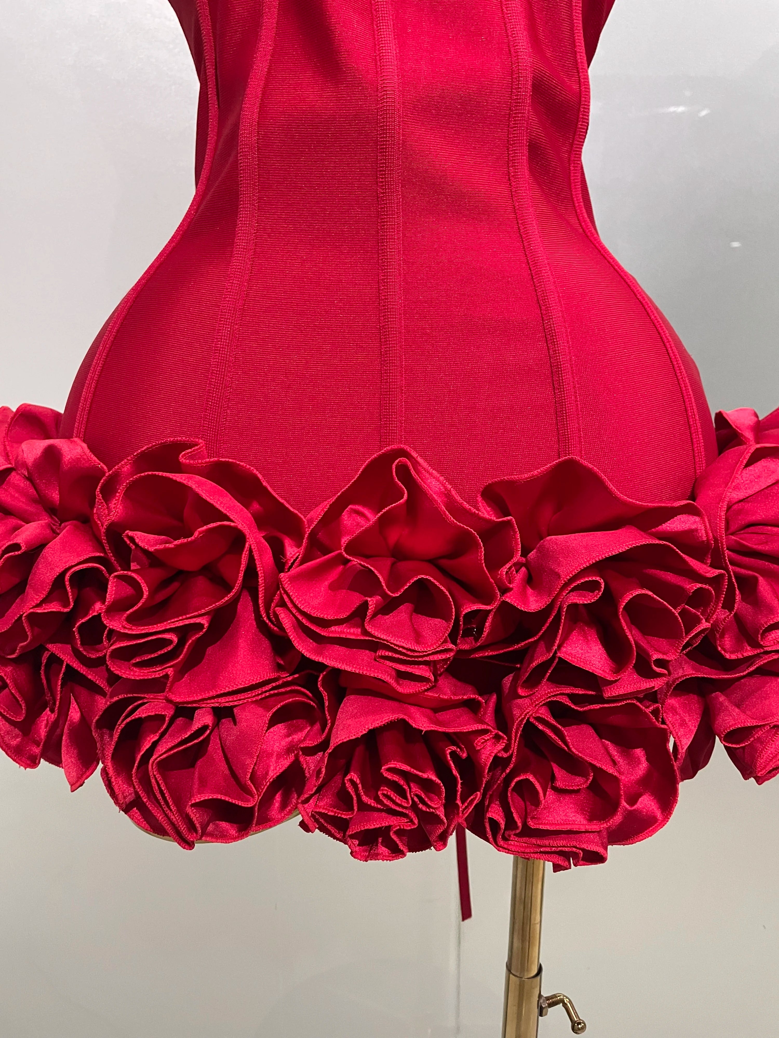 2025 Sexy Evening Bandage Dress Strapless Bodycon Flowers Mini Celebrity Women Birthday Party Dress Photo Shoot Nightclub Outfit