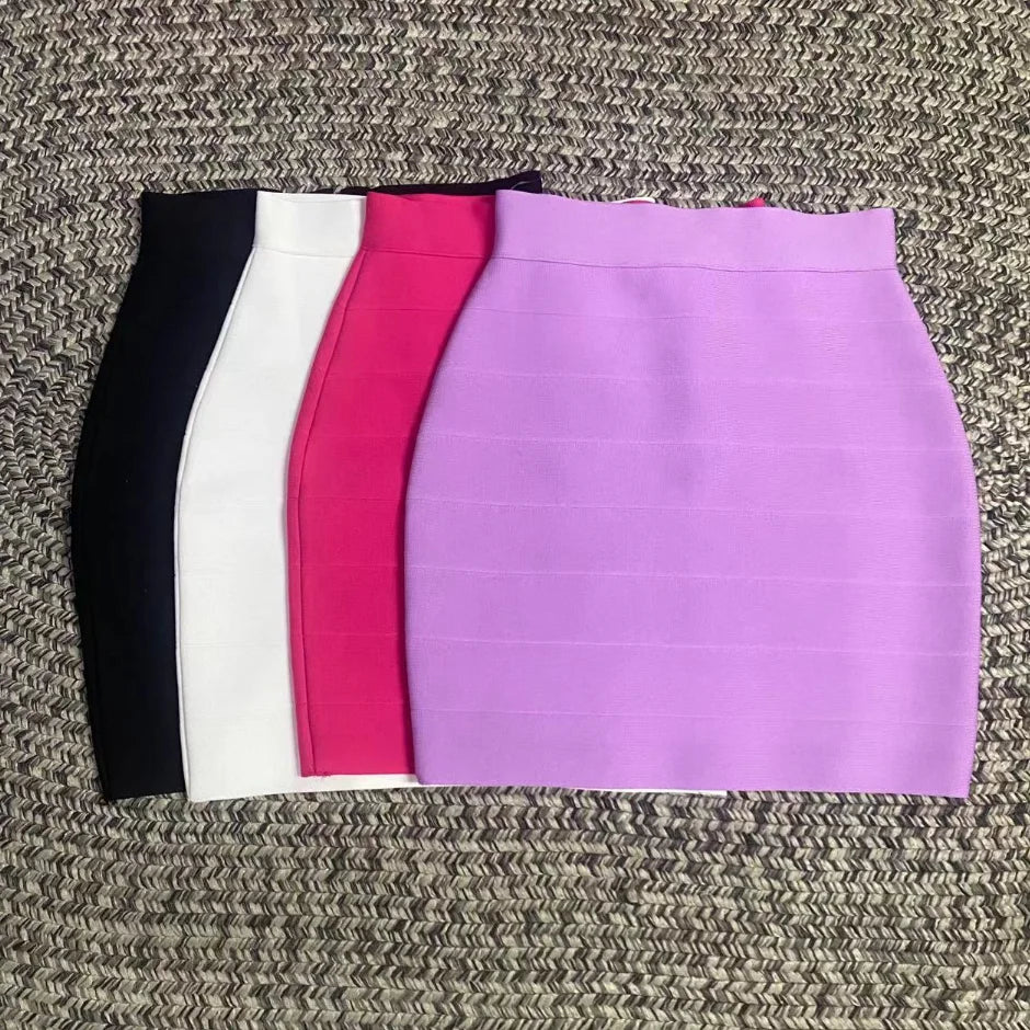 4 Color Women Sexy Bodycon Bandage Mini Skirts Celebrate Nightclub Party Pencil Skirts Wholesale