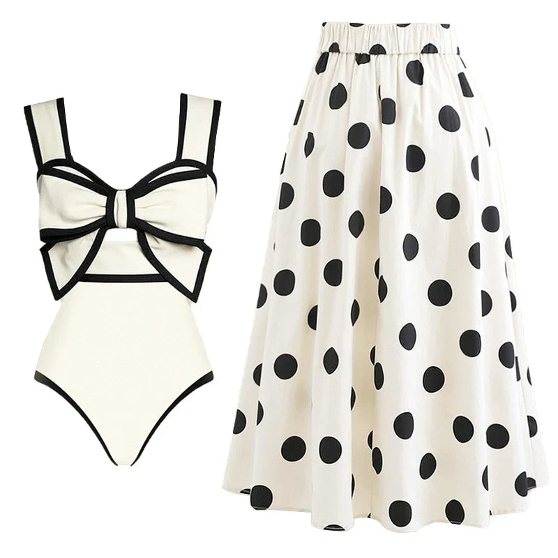 New Retro Off Shoulder Ruffle Printed Bikini Set Swimsuit Women Swimwear Beachwear Bikinis Bathing Suit Beach Vacation Outf Set 9