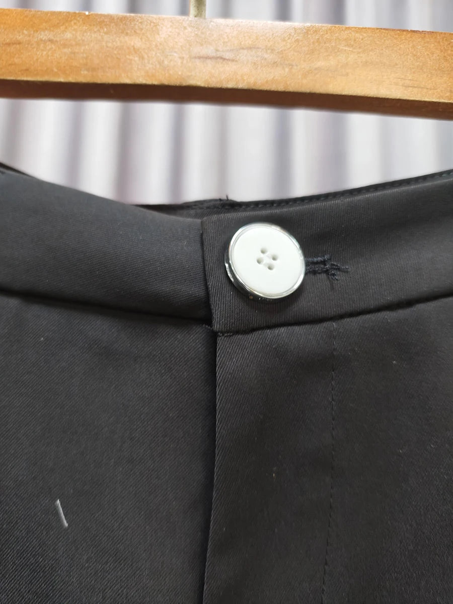 Solid Loose Two Piece Sets for Women Halter Neck Sleeveless Irregular Top High Waist Wide Leg Pants Set Female New