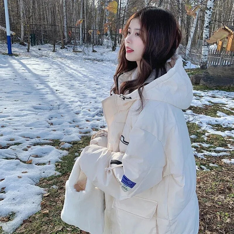 Winter Cotton Coat Women'S Short Korean Style 2024 New Bread Coat Winter Loose Cotton Jacket Thickened Cotton Coat Trendy Jacket