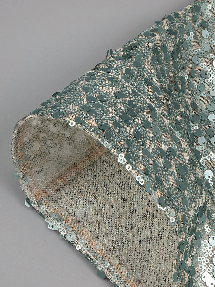 Luxury Women'S Elegant Dress For Special Occasions Sleeveless Maxi Gown With Pearl Sequins Female Clothing