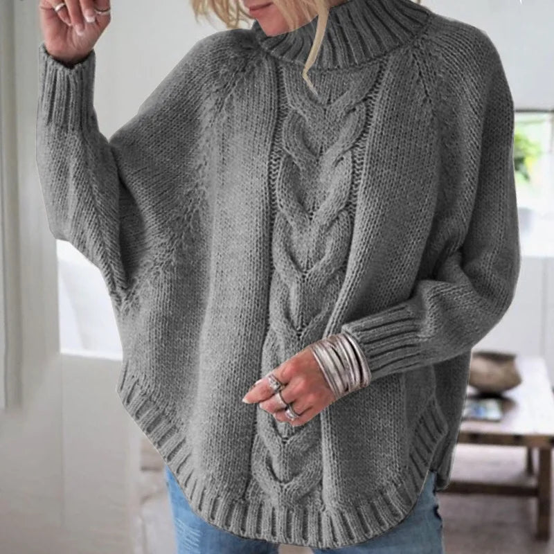 Women Sweater Casual Pullovers Autumn Winter Basics Knitted Korean Loose Striped O-neck Long Sleeve Elegance Sweet B-Grey One Size