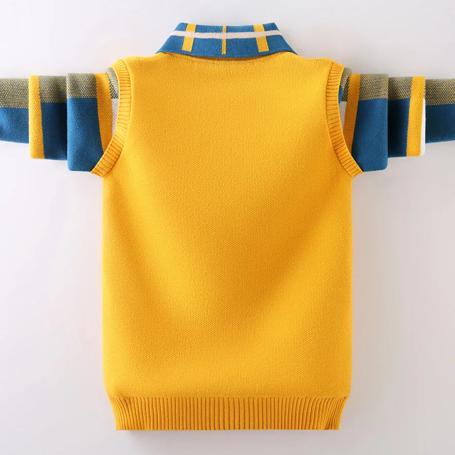 Winter Children's Clothing Boy's Clothes Pullover Knitting Sweater Kids Clothes Cotton Products Keep Warm Boy Sweater