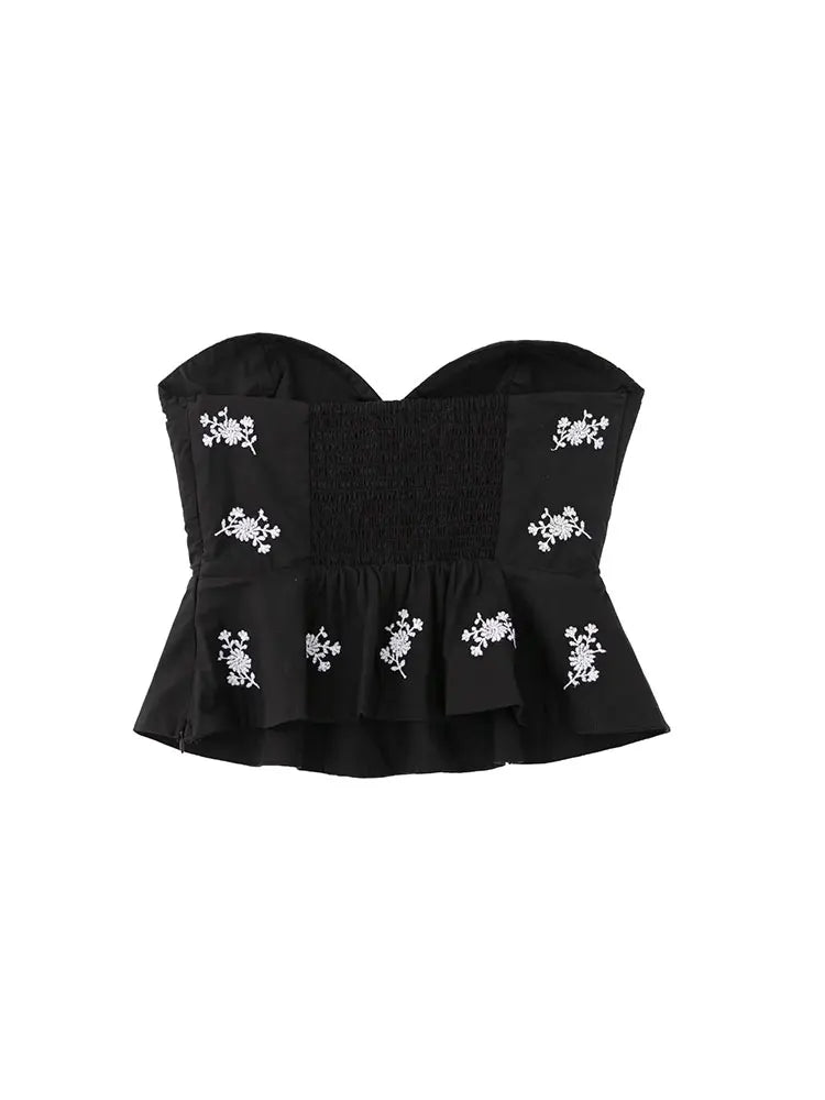 Nlzgmsj Camis Women Sexy Tank Tops Flower Embroidery Slim Sleeveless Camisole Women Fashion Summer Camis 202307