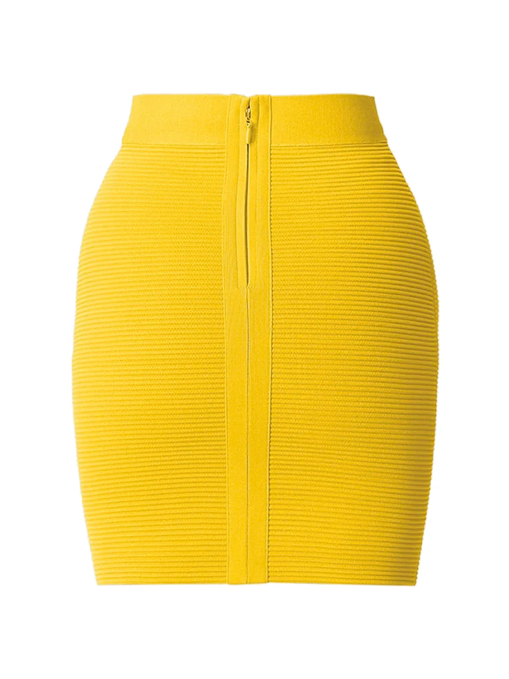 Yellow Color Women Sexy Bodycon Mini Skirt Rayon Bandage Fashion Nightclub Party Wear Celebrate Skirts High Quality