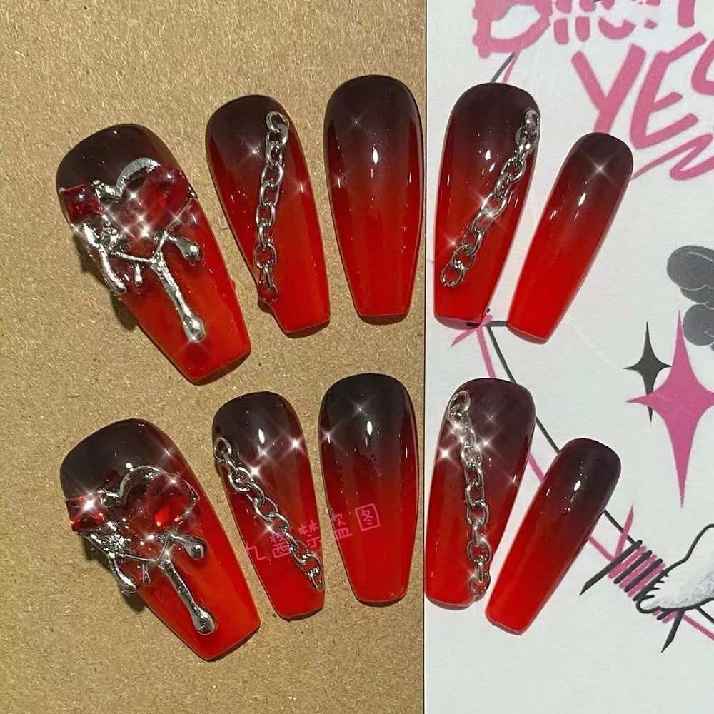 Été plage voyage vacances Hello Kitty conque ongles fille bleu jeunesse travail manuel personnalisable faux ongles fille soeur cadeau