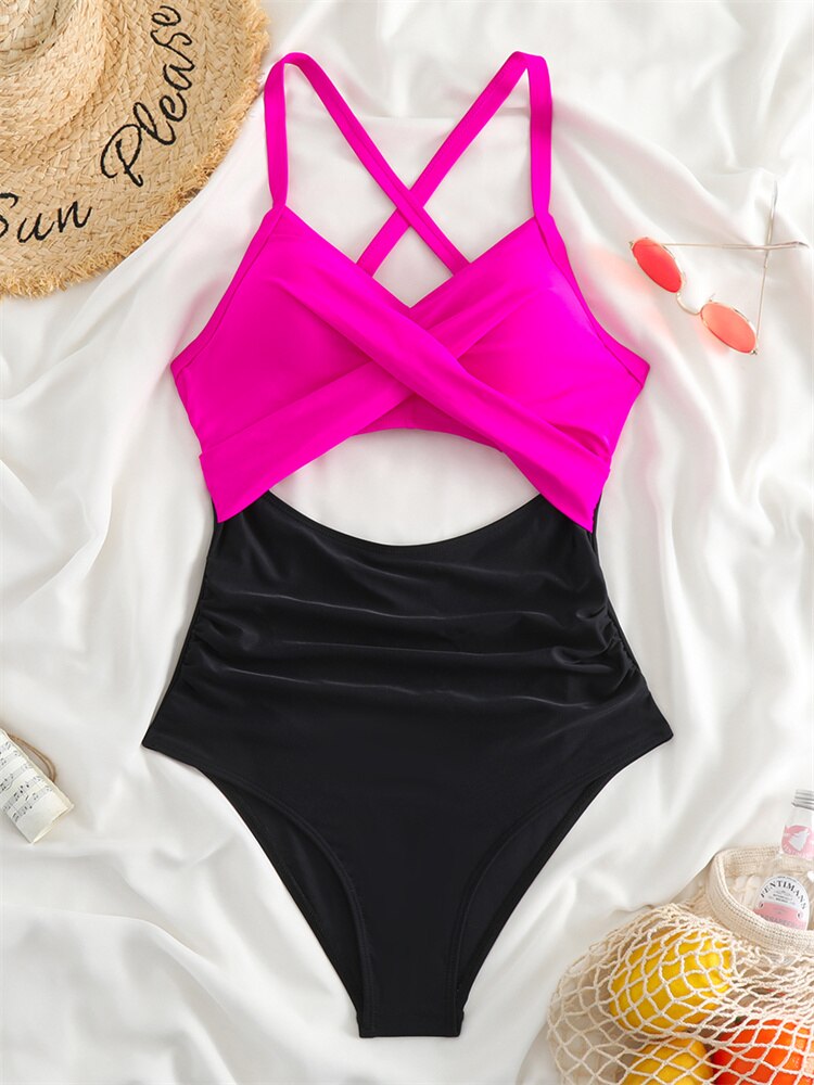 Swimwear Push Up One Piece Swimsuit - New Monokini Sexy Cut Out Bathing Suit Female Swimming Beach Wear Summer Bodysuit 4