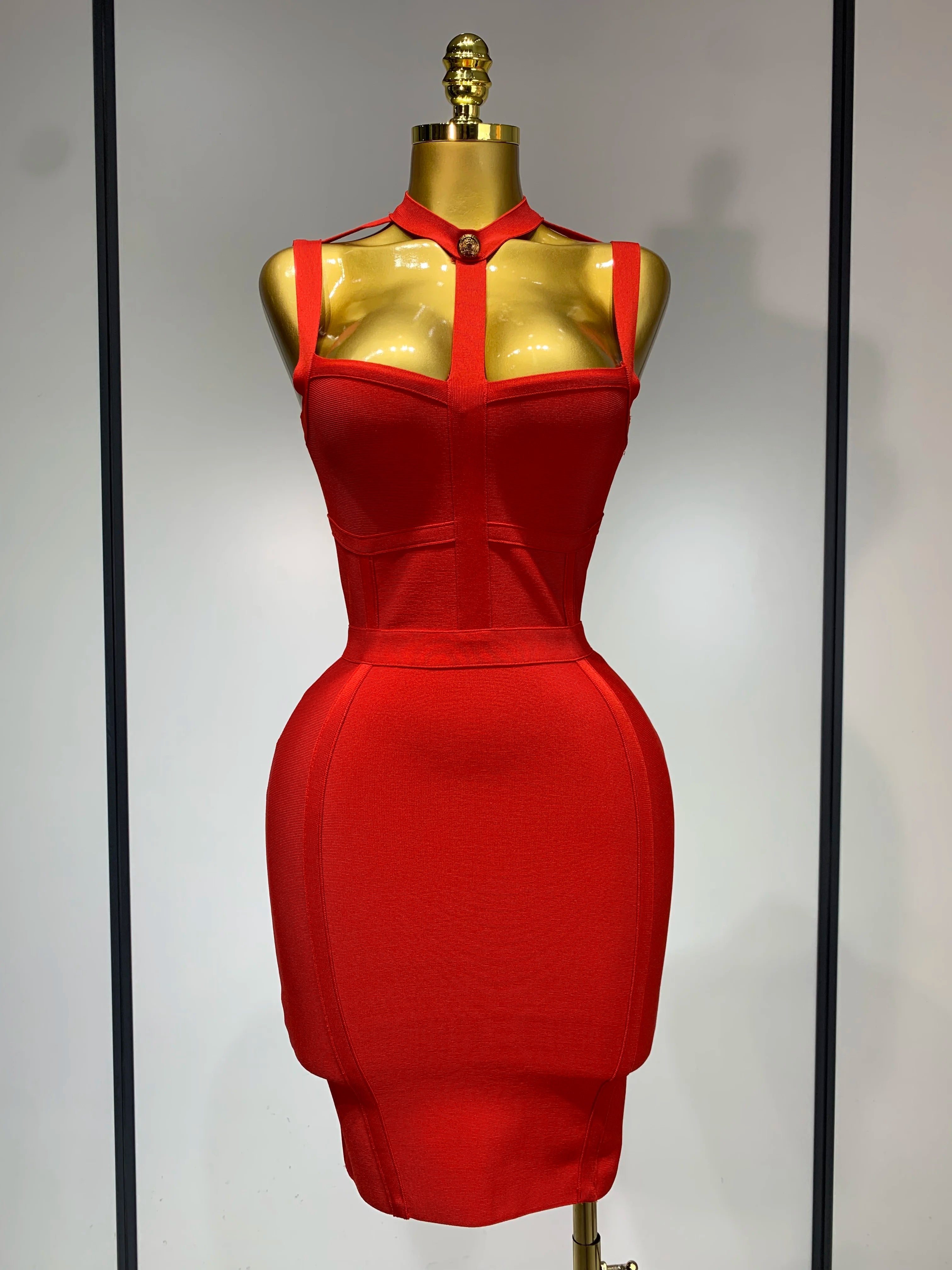 Sexy Mini Bodycon Club Party Dress Women Spaghetti Strap Bandage Dresses Short Slim Elegant Evening Party Birthday Dresses Red