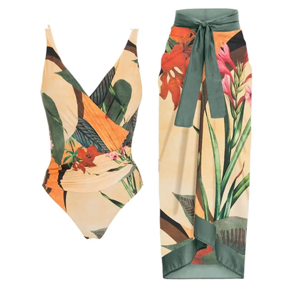 2023 Sexy Fashion One Piece Swimsuit Solid 3D Flower Summer Women Swimwear Beachwear Summer Luxury Monokini Bathing Suit a set 16