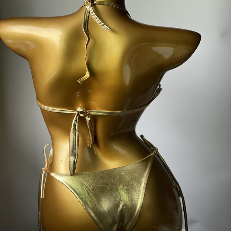 Sexy Gathered Rhinestone Bikini Luxury Crystal Diamond Women's Swimsuit Push Up Bandage Micro Swimwear Biquini