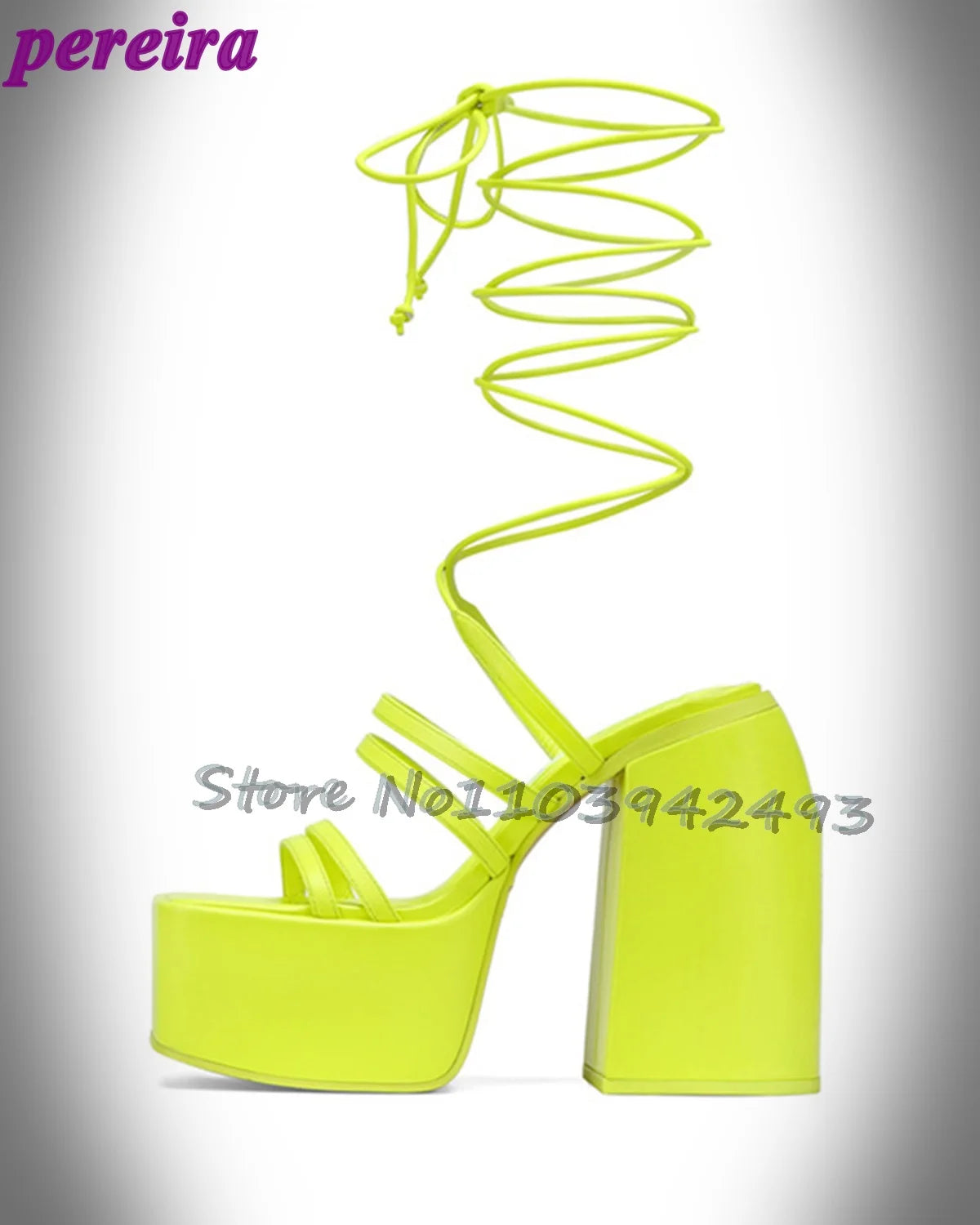 Women's Fashionable Heeled Sandals Summer Shoes Featuring Colorful Thick-soled Spiral High Heels Platform Multi Strappy Shoe New