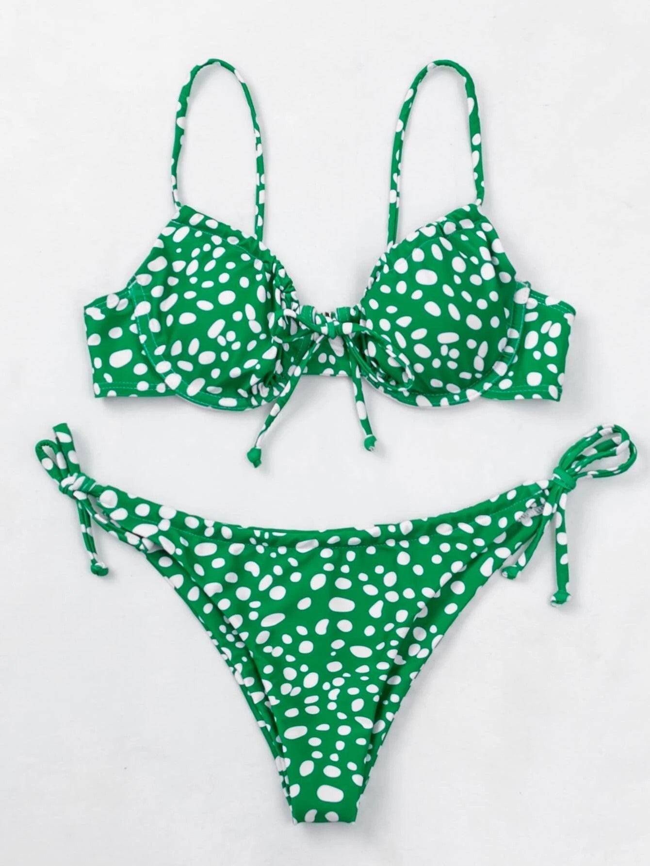 Women's Split Swimsuit Bikini Split Suit Green