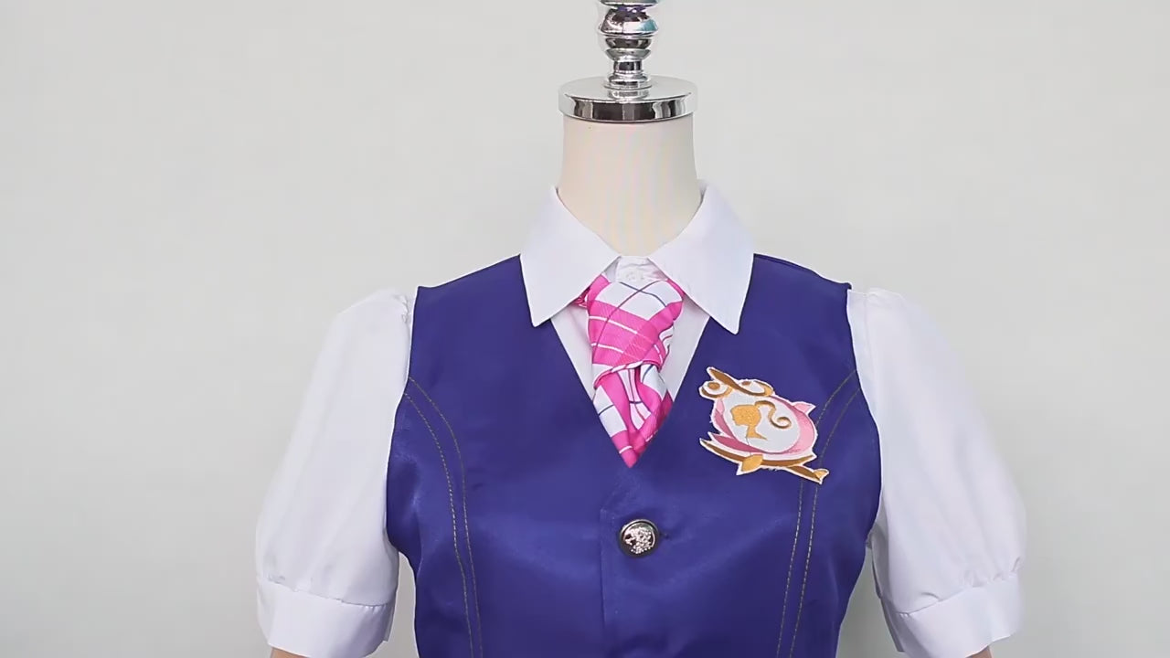 Anime Movie Barbie Costume For Women Margot Robbie Delancy Cospaly Girl JK Uniform Halloween Carnival Party Ladies Dresses Set