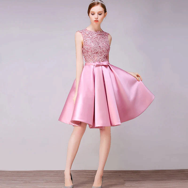 ROBE DE SOIREE SHORT COCKTAIL DRESSES PARTY PLUS SIZE WOMEN LACE GOWN BACKLESS A LINE VESTIDOS ELEGANT