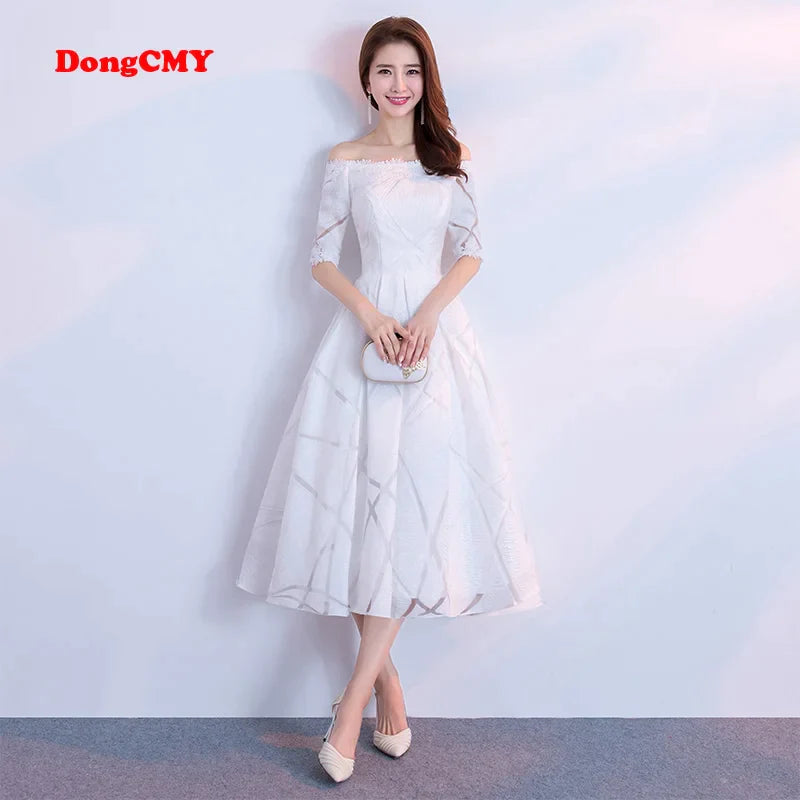 CELEBRITY DRESSES SHORT WOMEN WHITE COLOR MIDI SPECIAL OCCASION PARTY PROM GOWN SERENE HILL