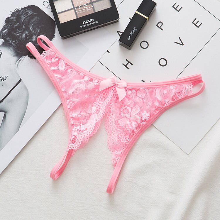 Sexy Panties Lace G-string Thongs Hole 2184-5 One Size 1pc